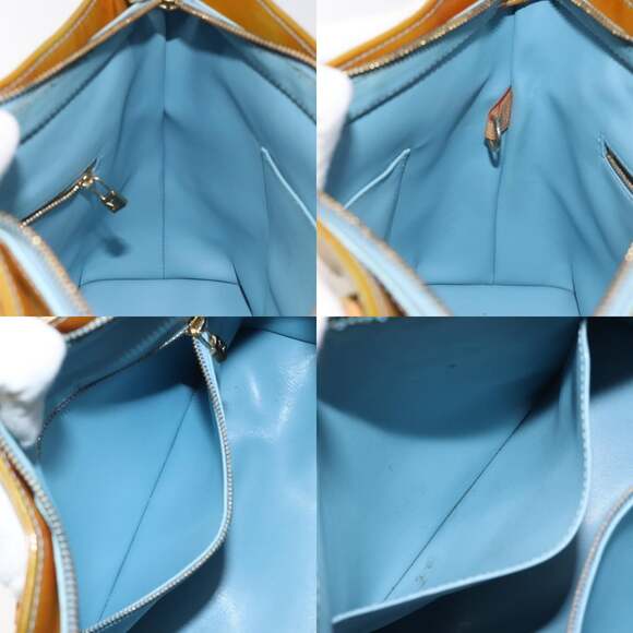 LOUIS VUITTON Monogram Vernis Houston Hand Bag Baby Blue M91005 - Picture 12 of 13